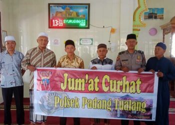 Bangun Hubungan Baik dengan Masyarakat, Polsek Padang Tualang Gelar Jumat Curhat