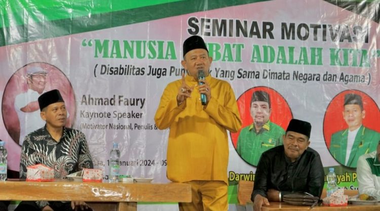 Seminar Motivasi di Tanjung Pura, Syah Afandin Sampaikan Tiga Kunci Keselamatan