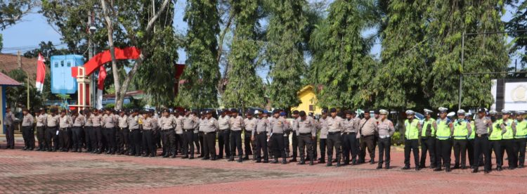 Amankan Tahapan Kampanye Pemilu 2024, Polres Langkat Gelar Apel