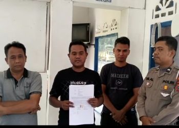 Polantas Polres Labusel dan Supir Mobil Barang Saling Memaafkan