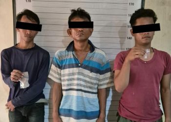 Polisi Gerebek Bantaran Rel Tembung