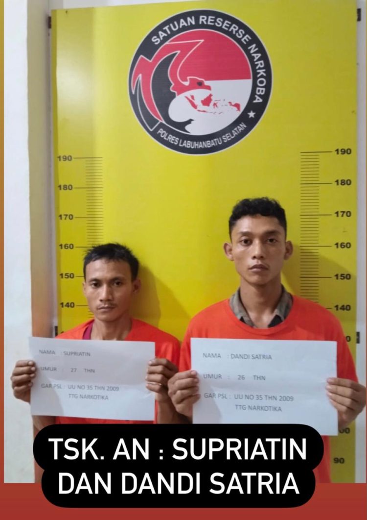 Polres Labusel Ringkus 6 Jaringan Pengedar Narkoba, 1 Wanita Warga Patumbak