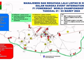 Polda Sumut Simulasi Rekayasa Arus Lalu Lintas Kota Balige Jelang F1 Powerboat, Ini Rutenya