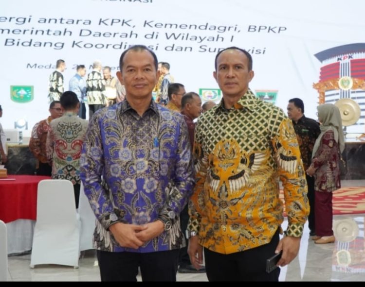 Sekda Langkat Hadiri Rakor Penguatan Sinergi KPK, Kemendagri, BPKP dan Pemda Wilayah I