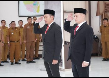 Pj Bupati Faisal Hasrimy Lantik Wahyudiharto Jadi Kadis Kominfo Langkat