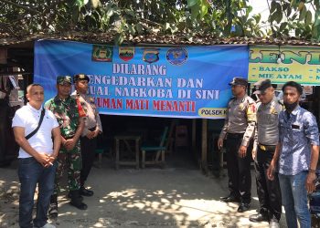 Polres Langkat Pasang Spanduk Larangan Peredaran dan Menjual Narkoba 