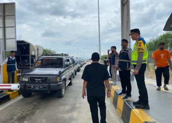 Sambut Arus Mudik, Wakapolres Langkat Cek Exit Tol Tanjungpura