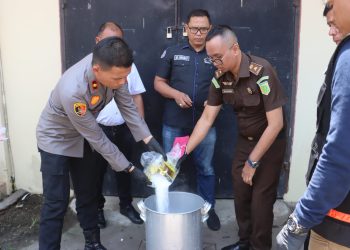 Polres Langkat Musnahkan Barang Bukti Sabu 1.433,89 Gram 