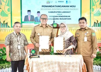 Pj Bupati Langkat Tandatangani MoU dengan Yayasan Adihulung Pendidikan Nusantara
