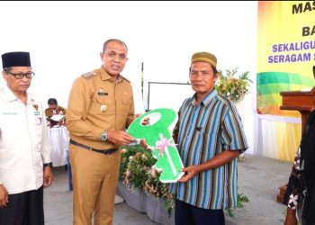 Pj Bupati Langkat Resmikan Enam Rumah Layak Huni di Kecamatan Pematang Jaya
