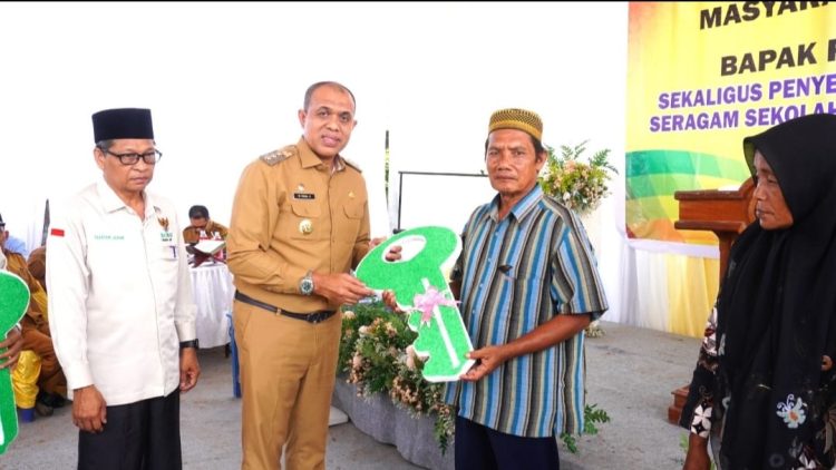 Pj Bupati Langkat Resmikan Enam Rumah Layak Huni di Kecamatan Pematang Jaya