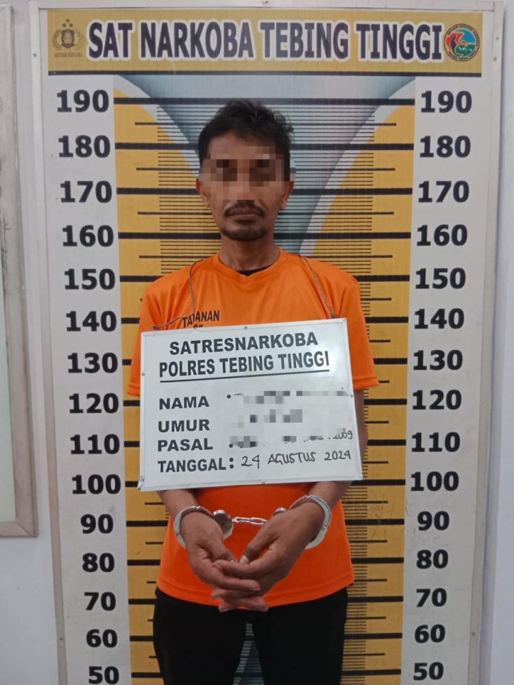Edarkan Sabu, Residivis Dibekuk Sat Narkoba Polres Tebing Tinggi