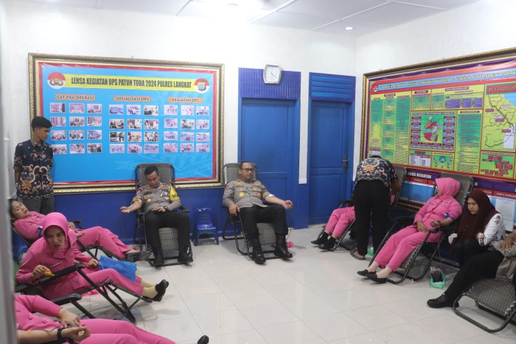 Sambut HUT ke-6 Lalulintas, Satlantas Polres Langkat Gelar Donor Darah