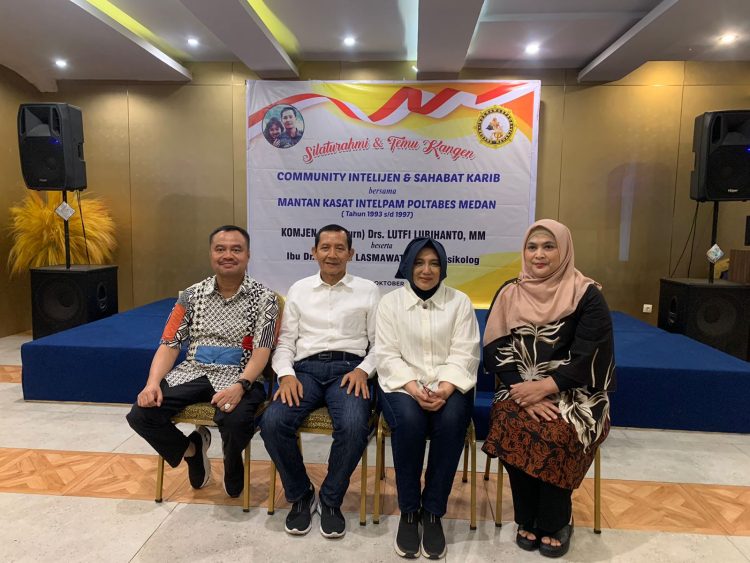 Komjen Pol (Purn) Lutfi Lubihanto Temu Kangen dengan Ketua PWI Sumut dan Komunitas Intelijen Polrestabes Medan