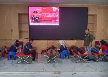 Sambut HUT ke-73 Humas Polri, Polres Batu Bara Gelar Donor Darah