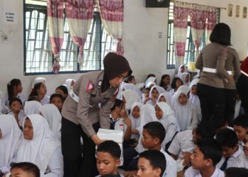 Kapolres Batu Bara Gelar Simulasi Program Makan Siang Gratis di SMPN 1 Limapuluh