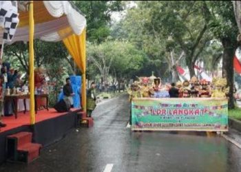 Pj Bupati Resmi Lepas Karnaval Budaya 14 Etnik Meriahkan HUT ke-275 Langk