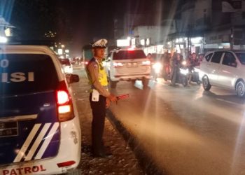 Sat Lantas Polres Batubara Gelar Patroli Blue Light
