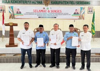 Kemenag DS Jalin PKS dengan Dinas Dukcapil dan Kantor Pertanahan Deli Serdang