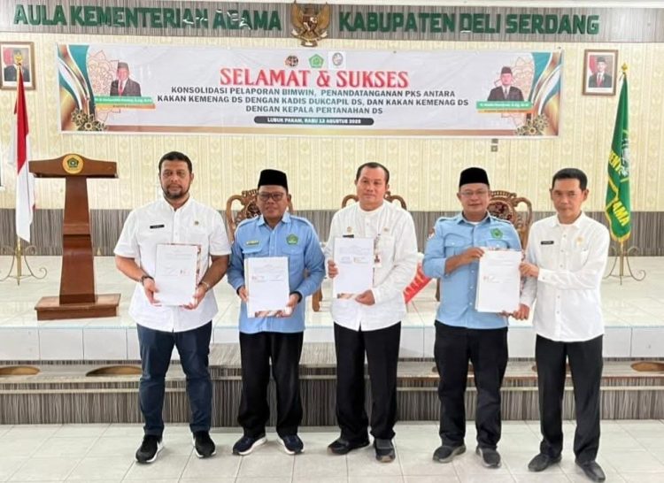 Kemenag DS Jalin PKS dengan Dinas Dukcapil dan Kantor Pertanahan Deli Serdang