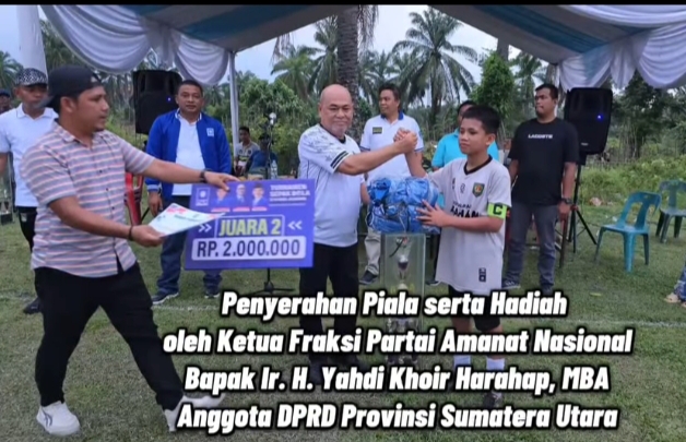Ketua Fraksi PAN DPRD Sumut Yahdi Khoir Harahap Peduli Pengembangan Talenta Muda Sepak Bola di Asahan