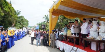 Bupati Langkat Lepas Pawai Taaruf dan Lantik Dewan Hakim MTQ ke-58 di Sawit Seberang