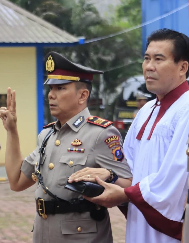 Kapolres Langkat Lantik AKP Master Purba sebagai Kapolsek Salapian